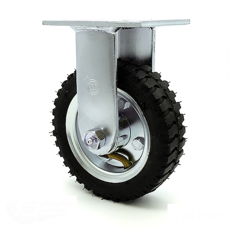 Service Caster 6 Inch Black Pneumatic Wheel Rigid Caster SCC-100R150-PNB